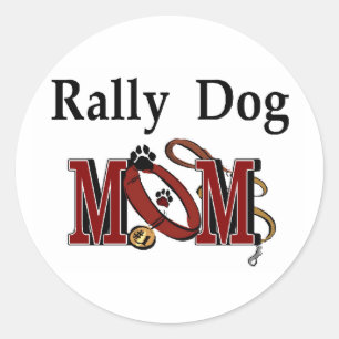 Rally Obedience Dog Mom Gifts Classic Round Sticker