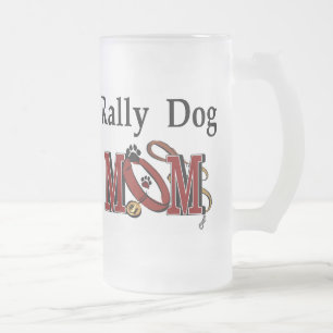 Rally Obedience Dog Mom Gifts Frosted Glass Beer Mug