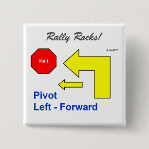 Rally Obedience Rocks Pinback Button