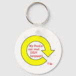 Rally Poodle Keychain at Zazzle
