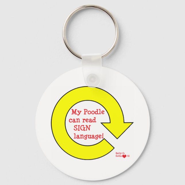 Rally poodle keychain (Front)