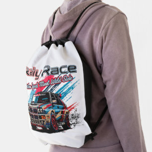 RALLY RACE VINTAGE - WHEN SPEED MEET WILD SIDE! DRAWSTRING BAG