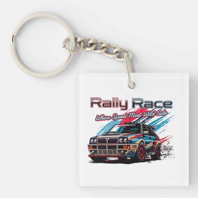 RALLY RACE - WHEN SPEED MEET WILD SIDE! KEYCHAIN (Front)
