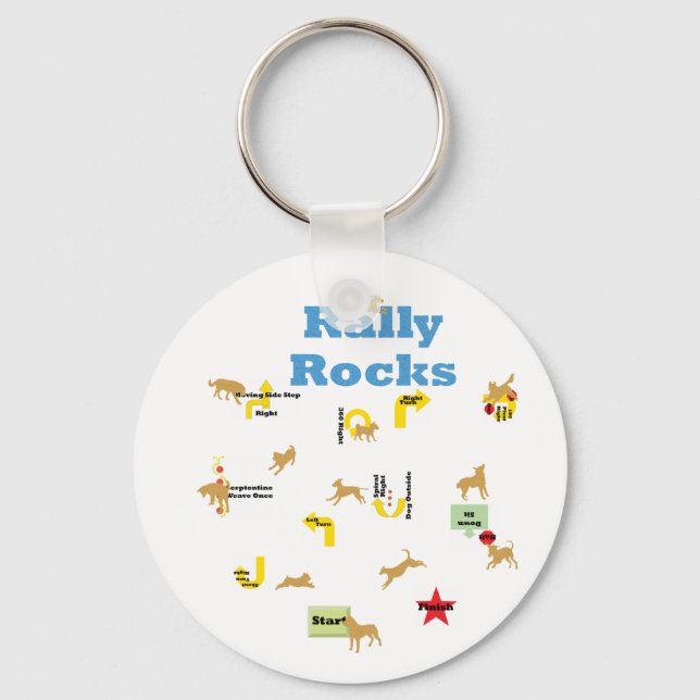 Rally Rocks Keychain (Front)