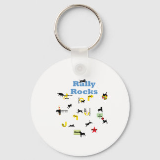 Rally Rocks Keychain