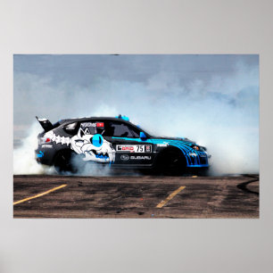 Rally USA Subaru STi Drifting Poster