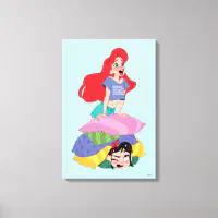 Kids Princess print, White Snow print, Ariel wall decor, Merida print, Mulan canvas, Elza wall art, Beauty Bella authentic print, Tiana canvas