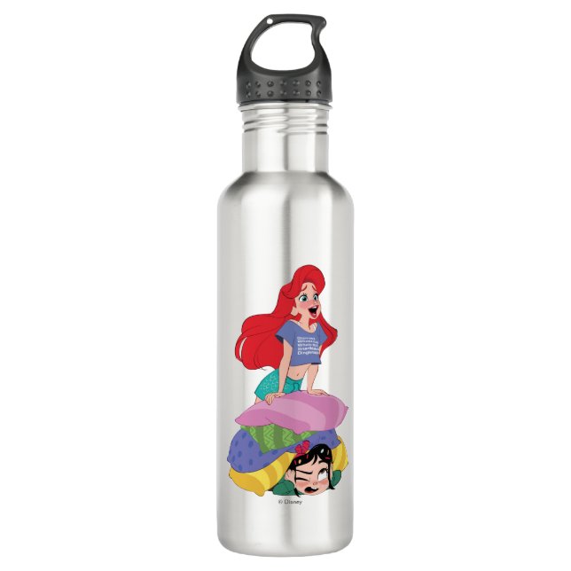 Ralph Breaks the Internet | Ariel & Vanellope Stainless Steel Water Bottle (Front)