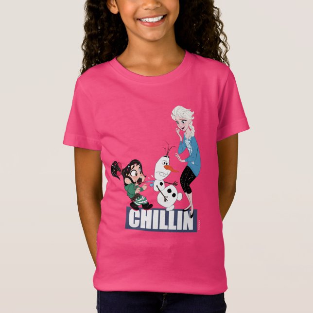 Ralph Breaks the Internet | Elsa & Olaf - Chillin T-Shirt (Front)