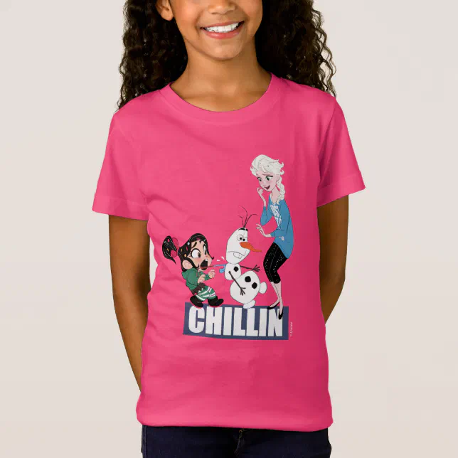 Ralph Breaks the Internet | Elsa & Olaf - Chillin T-Shirt | Zazzle