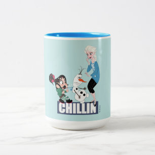 Ralph Breaks the Internet   Elsa & Olaf - Chillin Two-Tone Coffee Mug