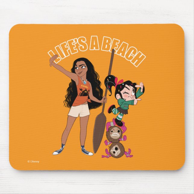 Ralph Breaks the Internet | Moana - Life's a Beach Mouse Pad (Front)