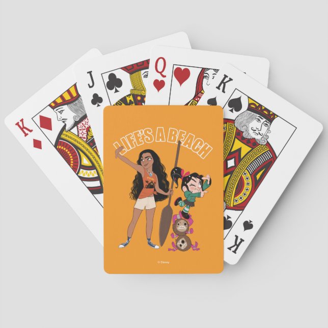 Ralph Breaks the Internet | Moana - Life's a Beach Poker Cards (Back)