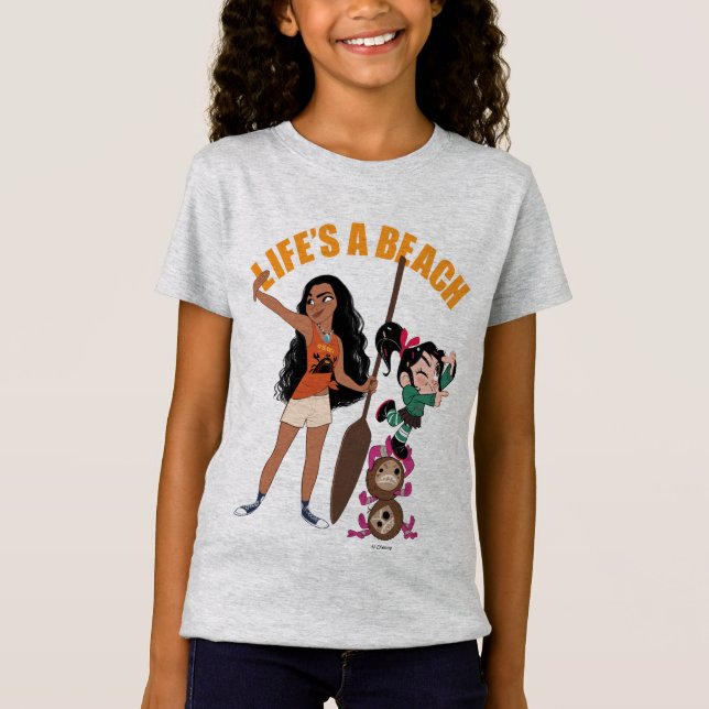 Ralph Breaks the Internet | Moana - Life's a Beach T-Shirt (Front)