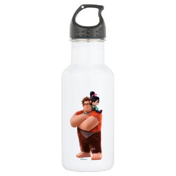 Ralph Breaks The Internet | Ralph & Vanellope Stainless Steel Water Bottle by wreckitralph at Zazzle