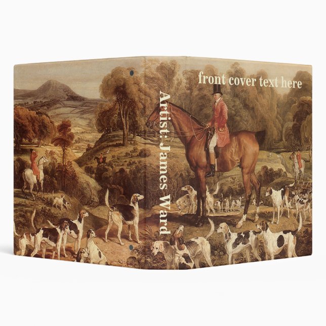 Ralph Lambton and his Hounds by James Ward 3 Ring Binder (Background)