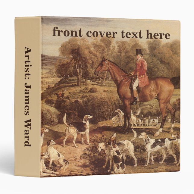 Ralph Lambton and his Hounds by James Ward 3 Ring Binder (Front/Spine)