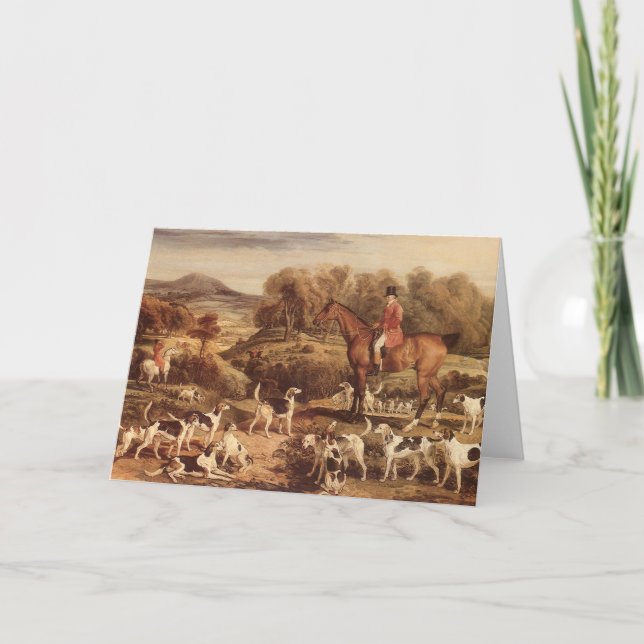 Ralph Lambton and his Hounds by James Ward Card (Front)