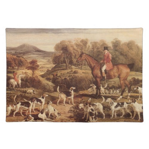 Ralph Lambton and his Hounds by James Ward Cloth Placemat