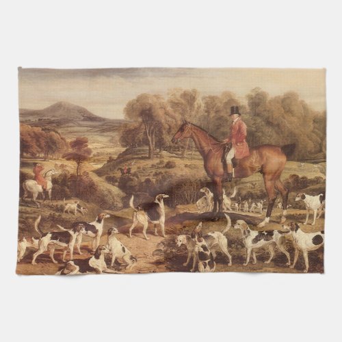 Ralph Lambton and his Hounds by James Ward Kitchen Towel