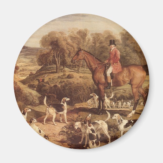 Ralph Lambton and his Hounds by James Ward Magnet (Front)