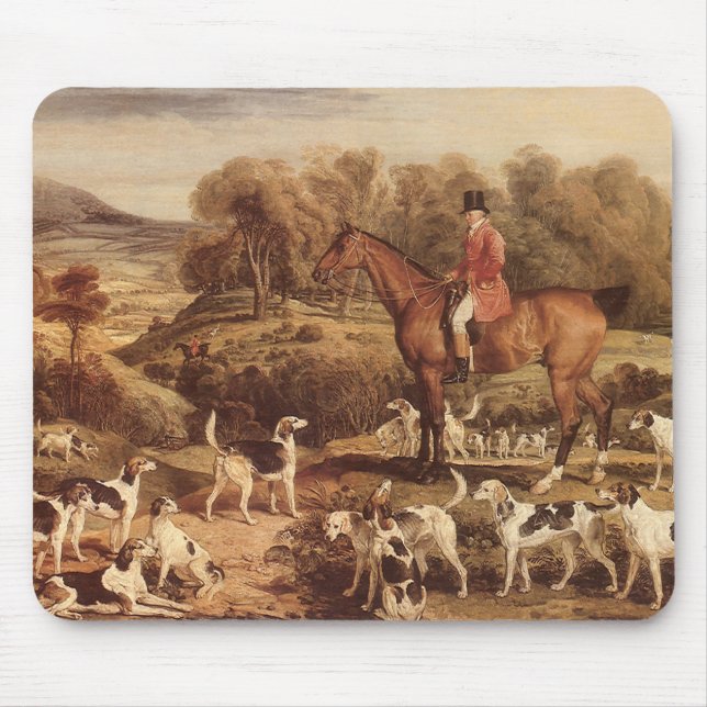 Ralph Lambton and his Hounds by James Ward Mouse Pad (Front)