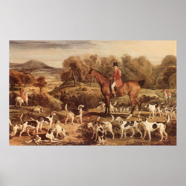 Ralph Lambton and his Hounds by James Ward Poster (Front)