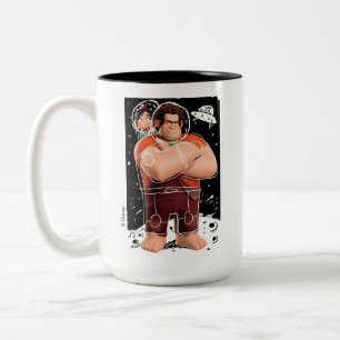 Ralph & Vanellope Hey Rockets! Cool... Two-Tone Coffee Mug