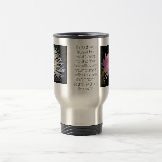 Ralph Waldo Emerson Chrysanthemum Mug (Center)