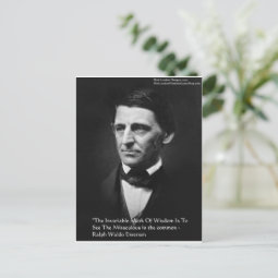 Ralph Waldo Emerson "Common Wisdom" Quote Gifts Postcard | Zazzle