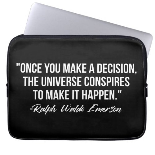 Ralph Waldo Emerson Make A Decision Quote Laptop Sleeve