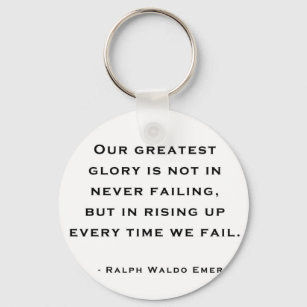 Ralph Waldo Emerson - Motivation Quote Keychain