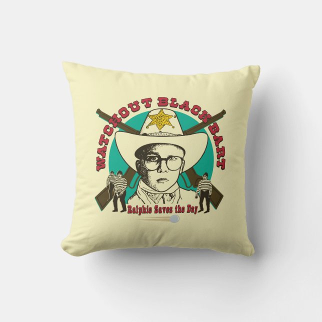 Ralphie Saves the Day Throw Pillow (Front)