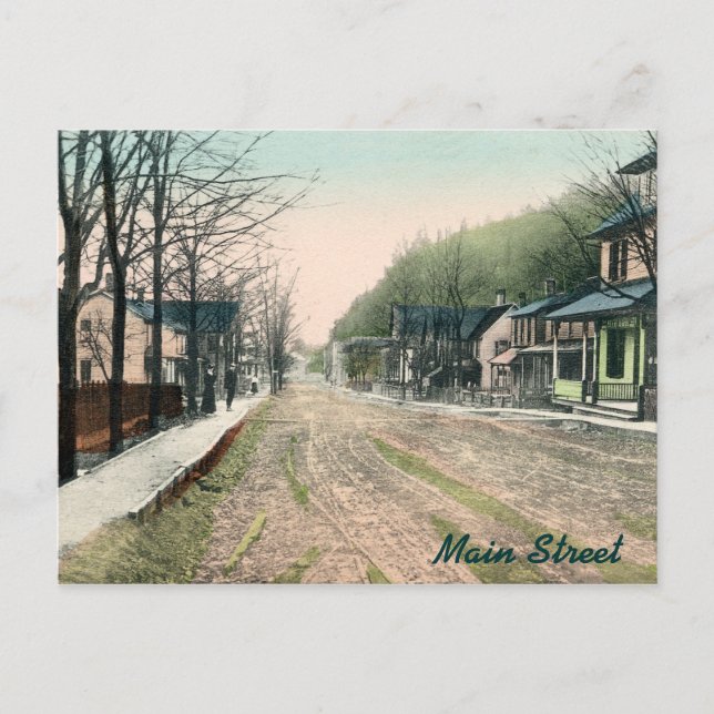 Ralston PA Main Street Postcard (Front)