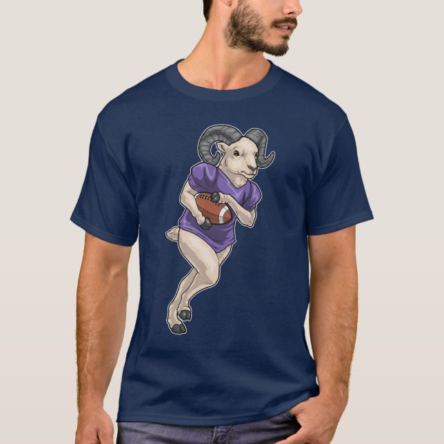 Ram American Football Sports T-Shirt (Front)