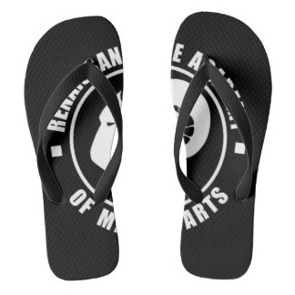 RAM Flip Flops, Large White Logo Flip Flops