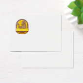 Ram Goat Drinking Coffee Crest Drawing (Desk)