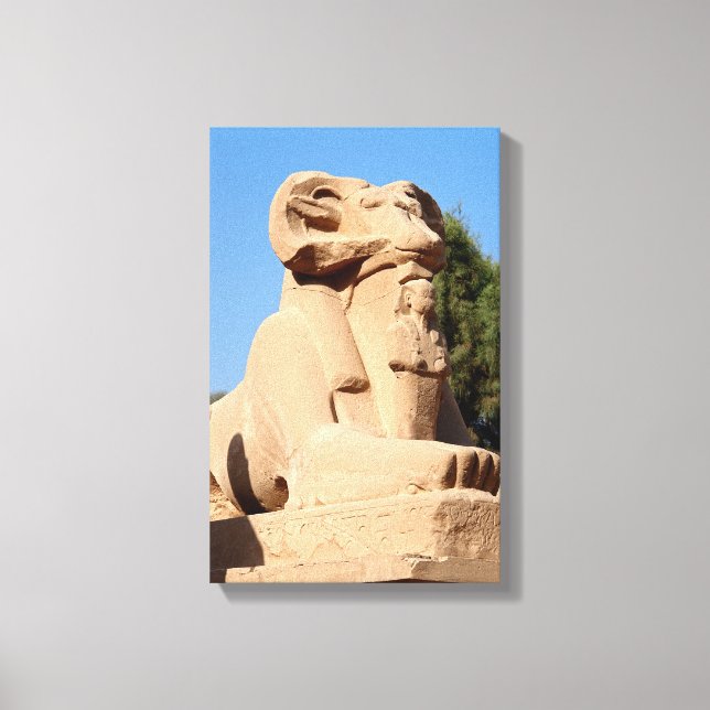 Ram-headed Sphinx in Karnak Temple - Egypt Canvas Print (Front)