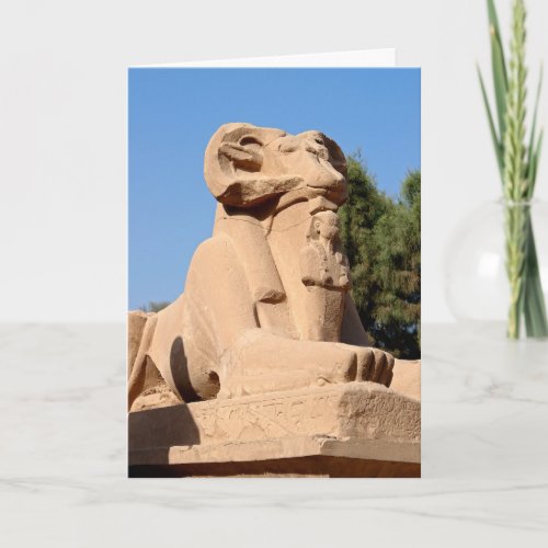 Ram_headed Sphinx in Karnak Temple _ Egypt Card
