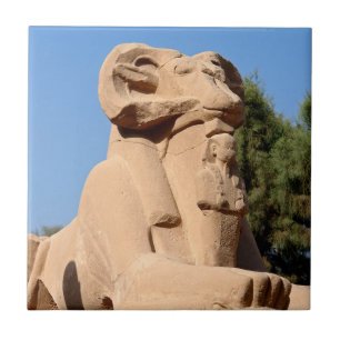 Ram-headed Sphinx in Karnak Temple - Egypt Ceramic Tile