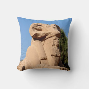 Ram-headed Sphinx in Karnak Temple - Egypt Throw Pillow