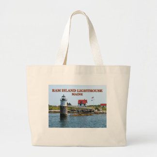 Ram Island Lighthouse, Maine Jumbo Tote Bag