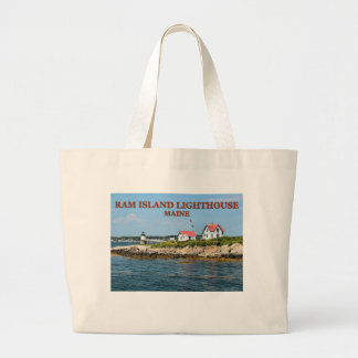 Ram Island Lighthouse, Maine Jumbo Tote Bag