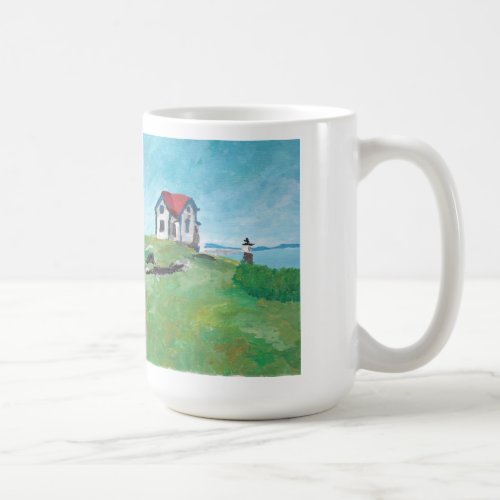 Ram Island Lighthouse Maine Large Coffee Mug