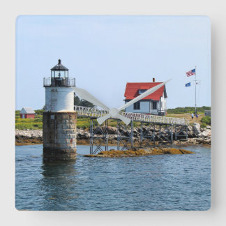 Ram Island Lighthouse, Maine Square Wall Clock