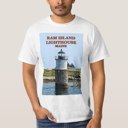 Ram Island Lighthouse Maine T_Shirt