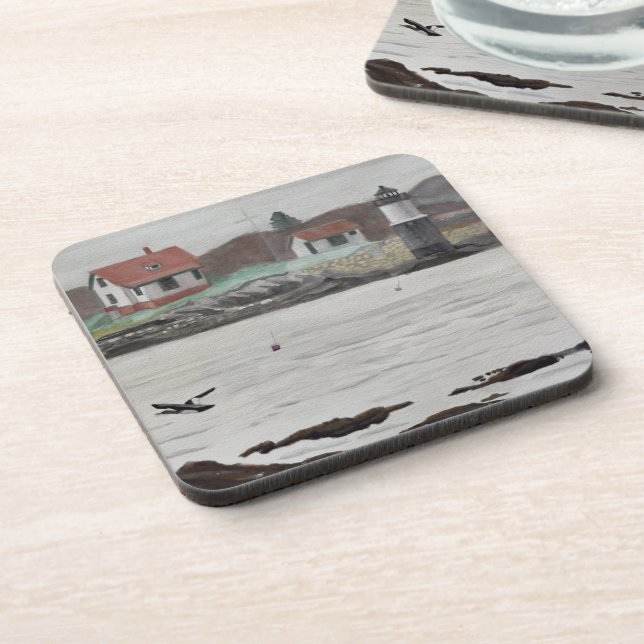Ram Island Maine Beverage Coaster (Left Side)