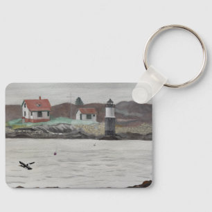 Ram Island Maine Keychain
