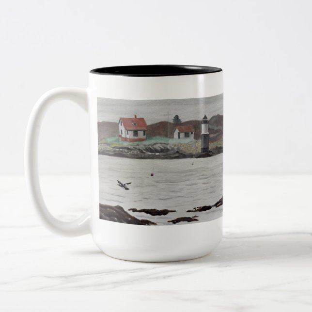Ram Island Maine Two-Tone Coffee Mug (Left)