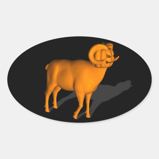 Ram Oval Sticker (Front)